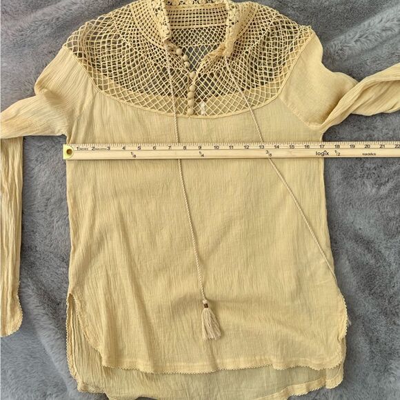 Free People On the Island Crochet Linen-Feel Top S 🌿✨ - Picture 11 of 16